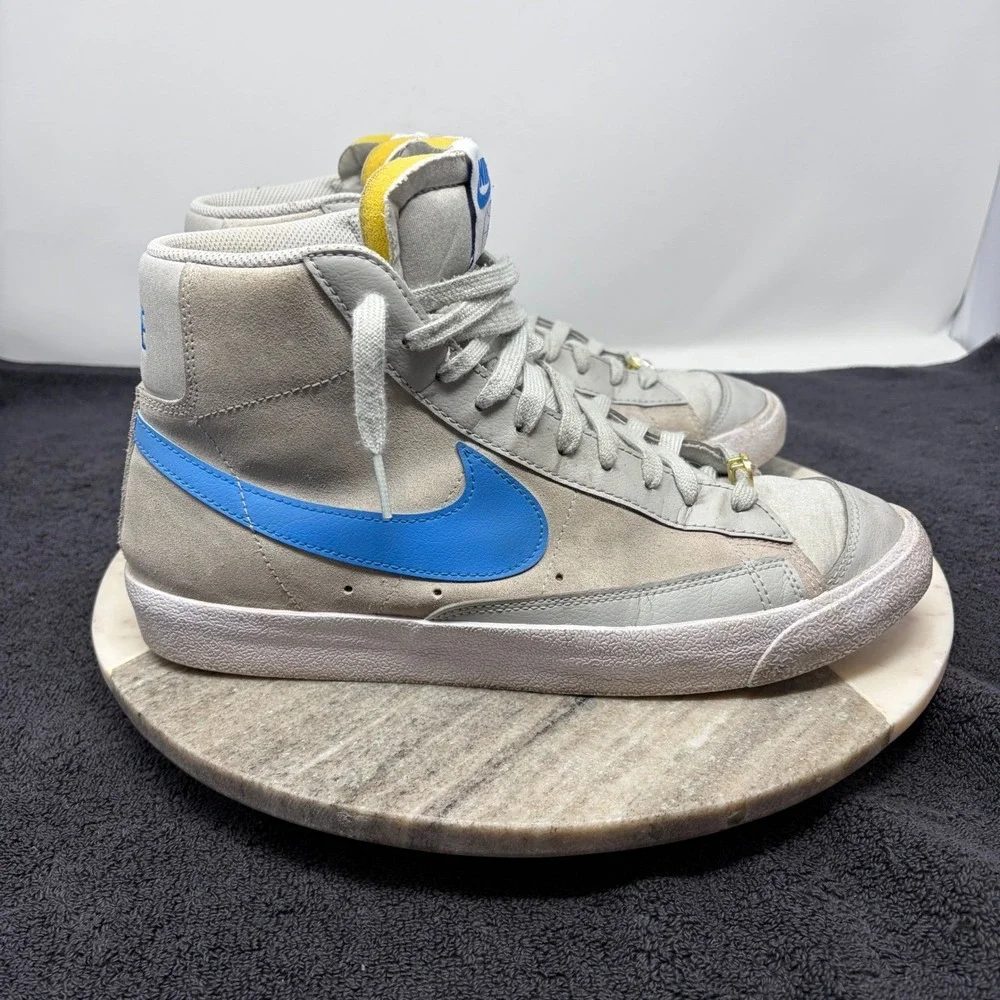 Nike Blazer Mid 77 Vintage‎ Grey Blue Basketball Shoes Mens Size 11